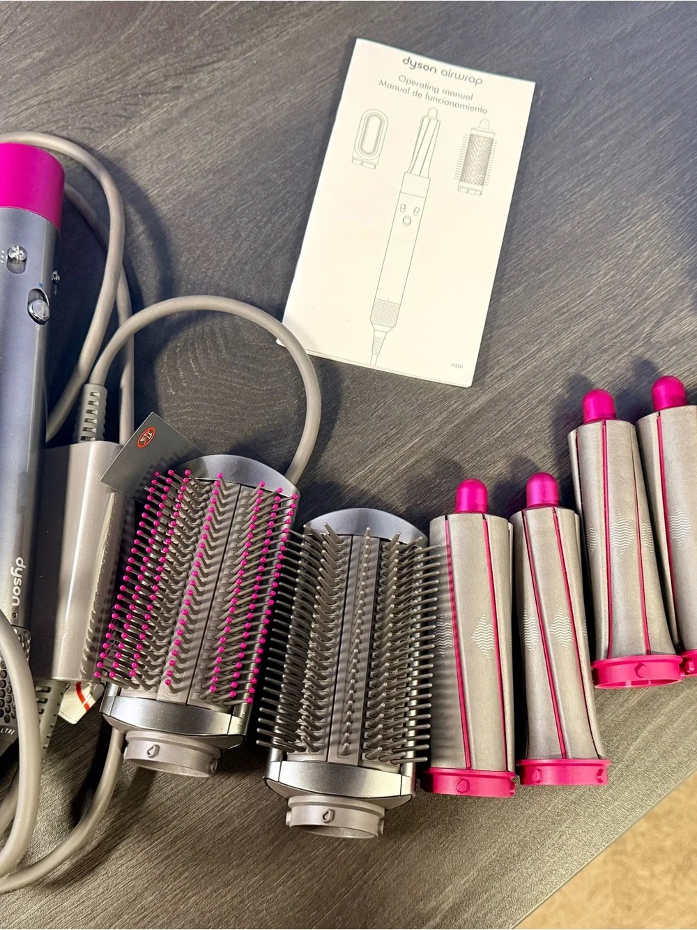 Dyson Airwrap Complete Styler Nickel/Fuschia Excellent Condition With Storage
